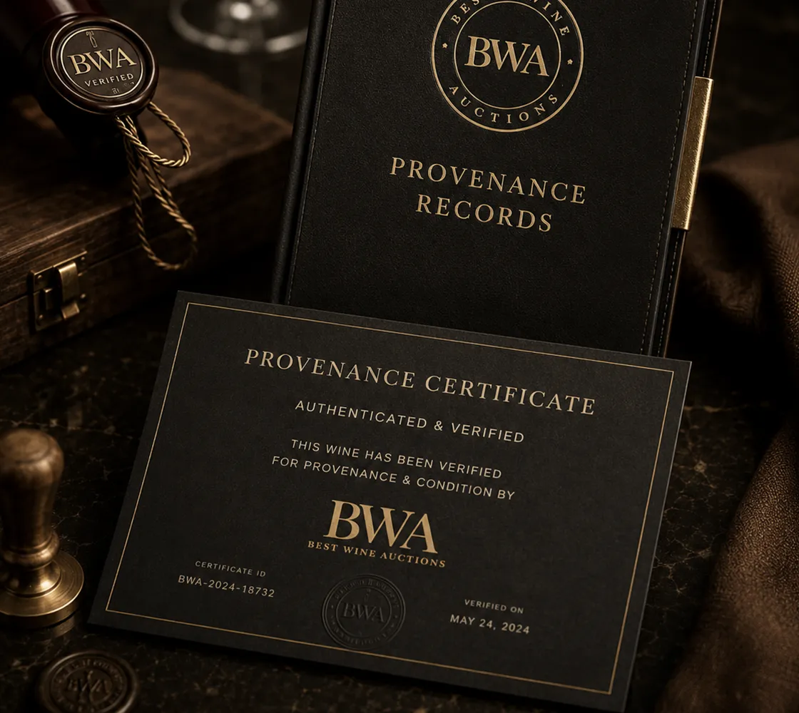 Documentation de provenance – Best Wine Auctions Documentation et certificat de provenance Best Wine Auctions