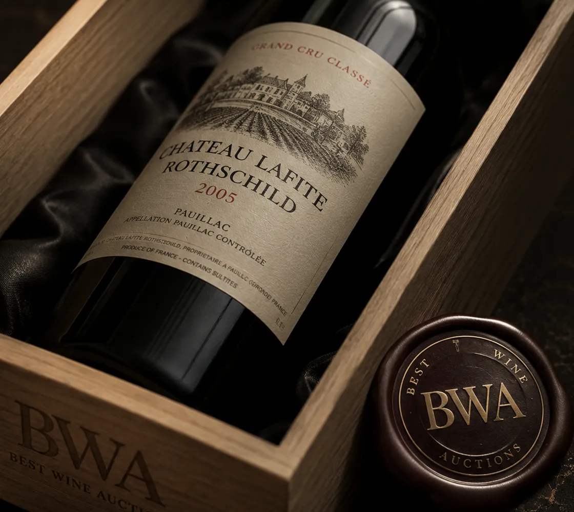 La provenance commence par la bouteille Bouteille de grand vin examinée pour sa provenance
